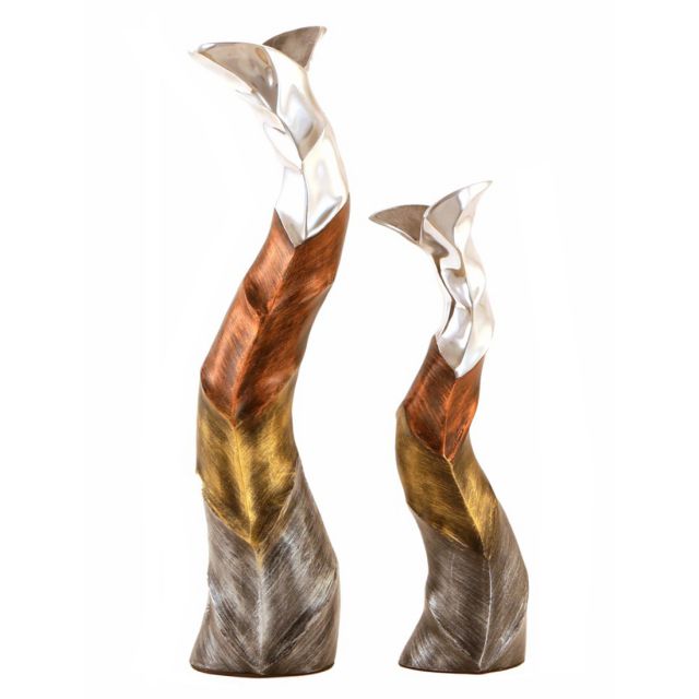 Aluminium Curvy Vase - Set of 2