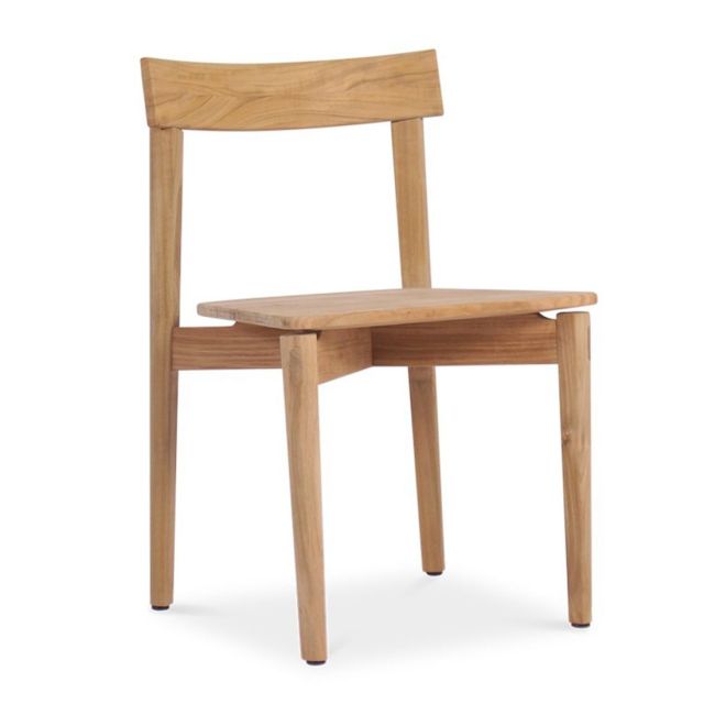 Jude Modern Teak Wood Dining Kitchen Chair in Natural Finish