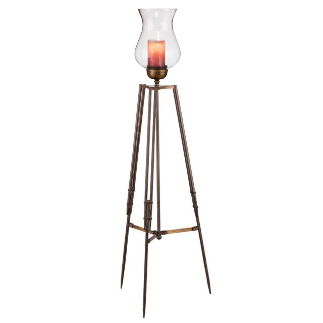 Tripod Corner Floor Lamp with Candle Holder
