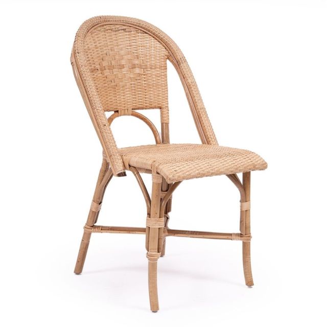 Sorrento Woven Natural Rattan Dining Chair Coastal Style