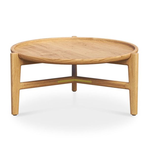 Lucia Mid Century Round Teak Wood Coffee Table in Natural Finish 60cm