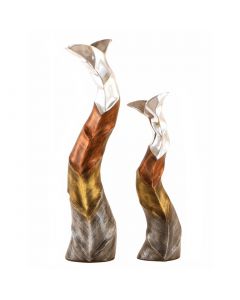 Aluminium Curvy Vase - Set of 2
