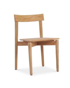 Jude Modern Teak Wood Dining Kitchen Chair in Natural Finish