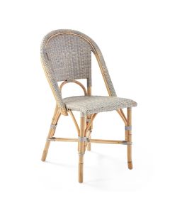 Sorrento Woven Rattan Grey Dining Chair Coastal Style