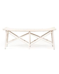 Tide Rattan Entryway Hallway Dining White Bench Seat