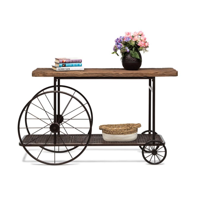 Wood Top Hallway Console Table With Wheels Wood Iron Hallway Console Table With Wheels